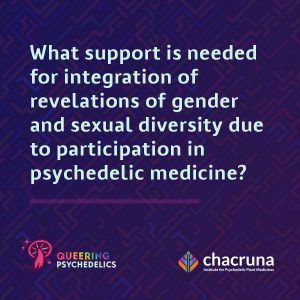 What support is needed for integration of revelations of gender and sexual diversity due to participation in psychedelic medicine?