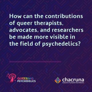 How can the contributions of queer therapists, advocates, and researchers be made more visible in the field of psychedelics?