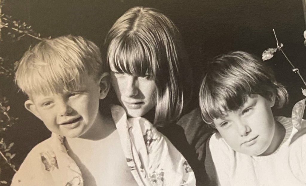 The children of Humphry Osmond and Jane Osmond: Julian, Helen, and Fee in the early 1960s