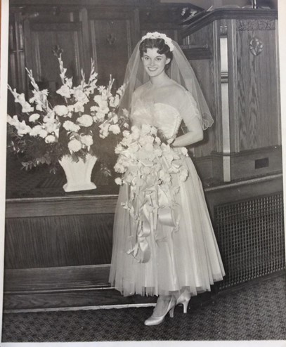 Rosemary Woodruff-Leary on her first wedding day.