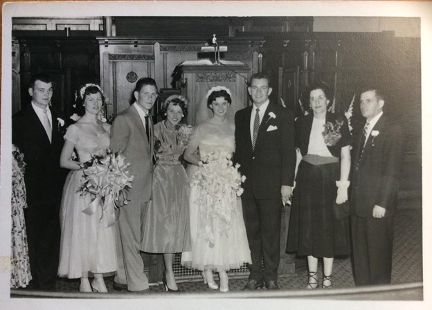 Rosemary Woodruff Leary on her first wedding day.