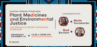 Plant Medicines, Environmental Justice and the Struggle to Protect Indigenous Homelands