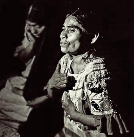 Mazatec shamanism, María Sabina and his daughter during a “velada”
