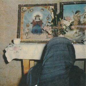 Mazatec shamanism: Maria Sabina in front of a ritual table.