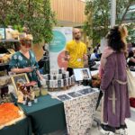 photo 1, mushroom product stall Breaking Convention marketplace, photograpgh by Emily Sinclair