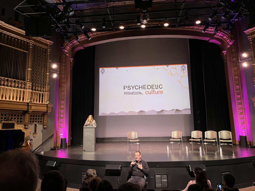 Bia Labate delivers opening remarks for Psychedelic Culture 2024 held in April in San Francisco.