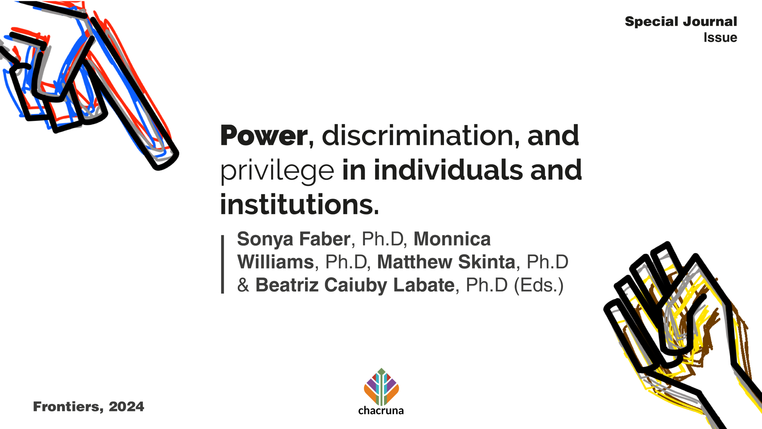 power, discrimination, and privilege in inviduals and institutions, frontiers in psychology special issue.