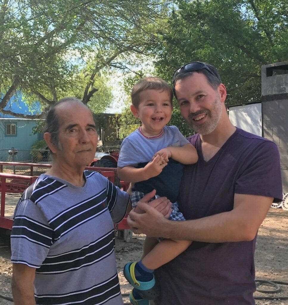 Mauro Morales (left), Kevin Feeney and son, Keller,
in Rio Grande City, Texas (2017).