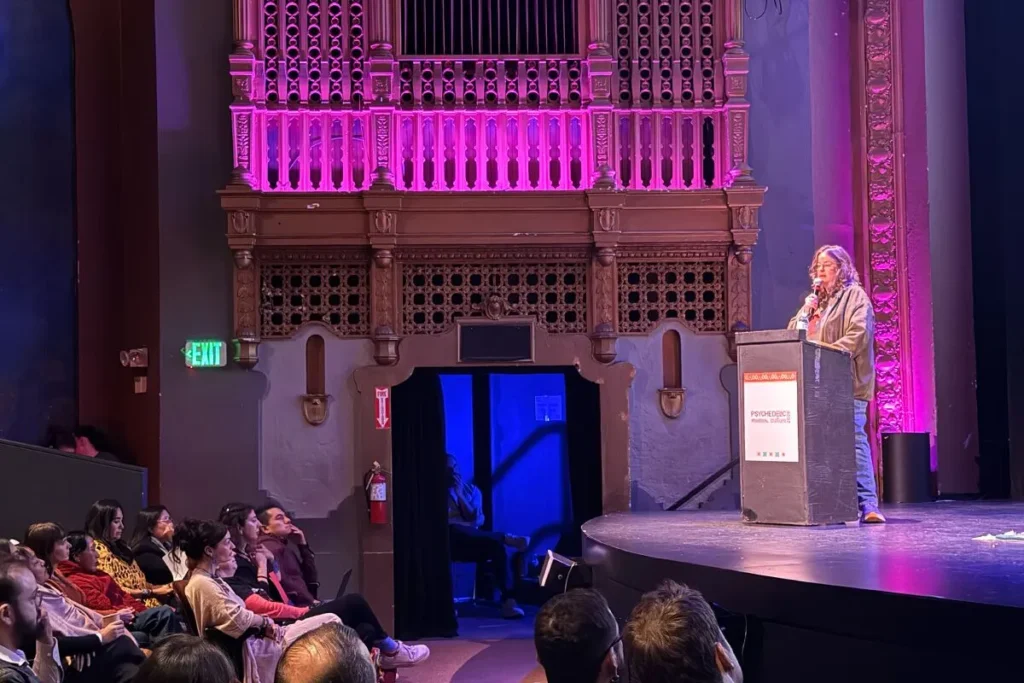 Bia Labate delivering Psychedelic Culture 2026 Opening Remarks.