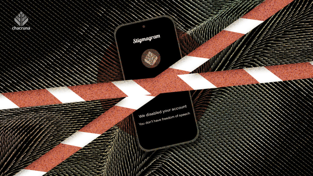 Meta permanently deactivated Chacruna Latinoamérica's Instagram account due to flawed, automated AI content moderation that misclassifies educational psychedelic knowledge as drug advocacy.
